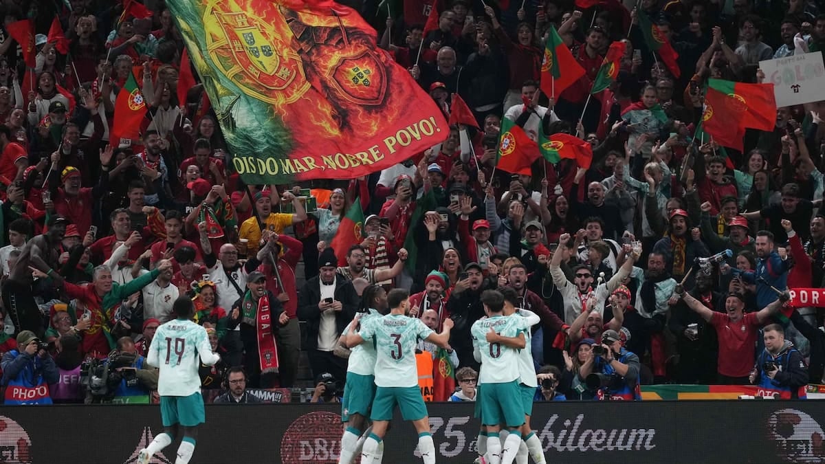 Portugal, sin CR7 y con puntaje perfecto: le ganó 4-2 a Dinamarca a domicilio y sigue de racha