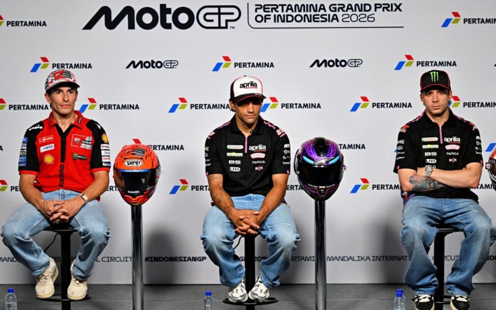 Aprilia piensa en juntar a sus pilotos para impedir el bicampeonato de Márquez