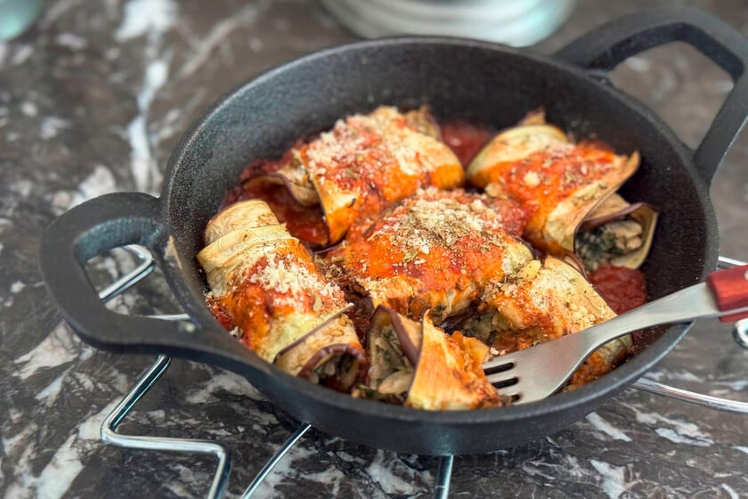 Rollitos de berenjena al horno: la receta que se arma en media hora y no pide harina